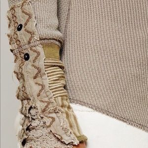 🌺🌺🌺 Free People Mushroom kyoto cuff top